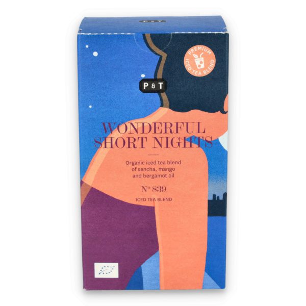 Wonderful short nights organic Japanese Sencha green tea, iced tea, tea bag, in the paper box